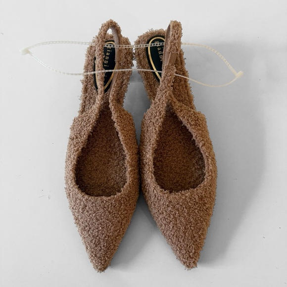 Gianni Bini Tan Fuzzy Heels - Picture 2 of 6